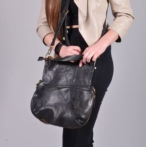 Bed Stu Tahiti black Fold over crossbody purse